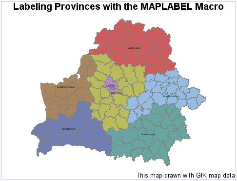 Labeling Provinces on a Map with GfK Map Data
