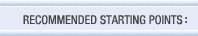 Recommended Starting Points