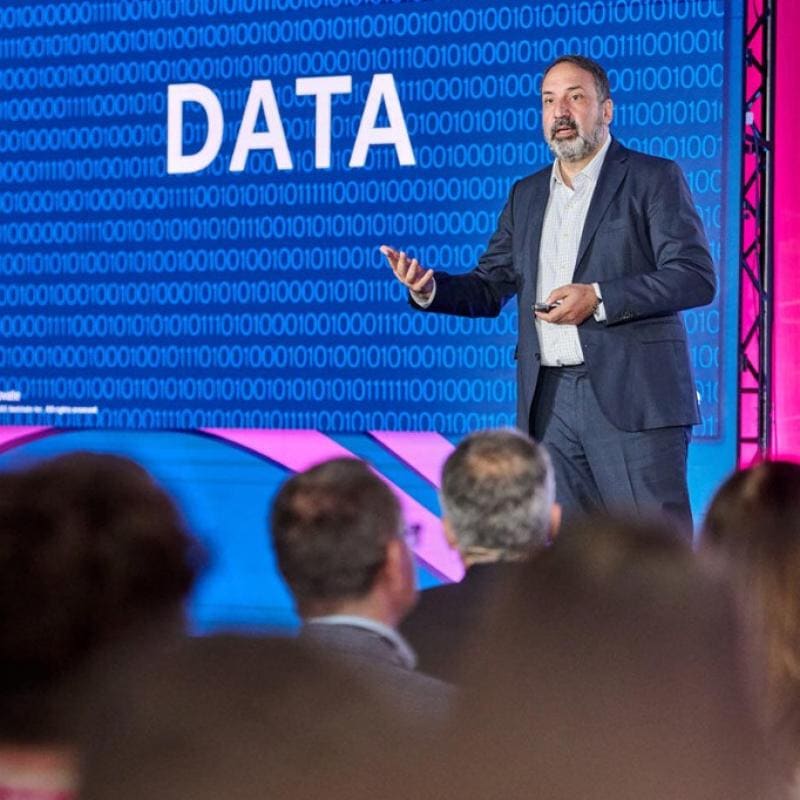 Gavin Day speaking on stage at SAS Innovate