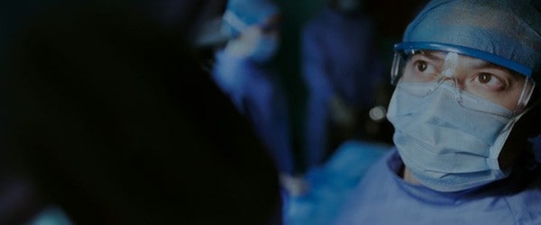 male doctor wearing surgical mask
