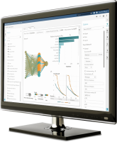 SAS Visual Data Mining and Machine Learning shown on desktop monitor