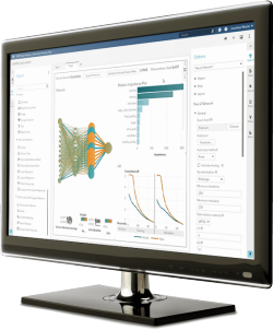 SAS® Visual Data Mining and Machine Learning screen on desktop monitor