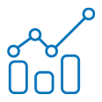 Data Visualization blue icon