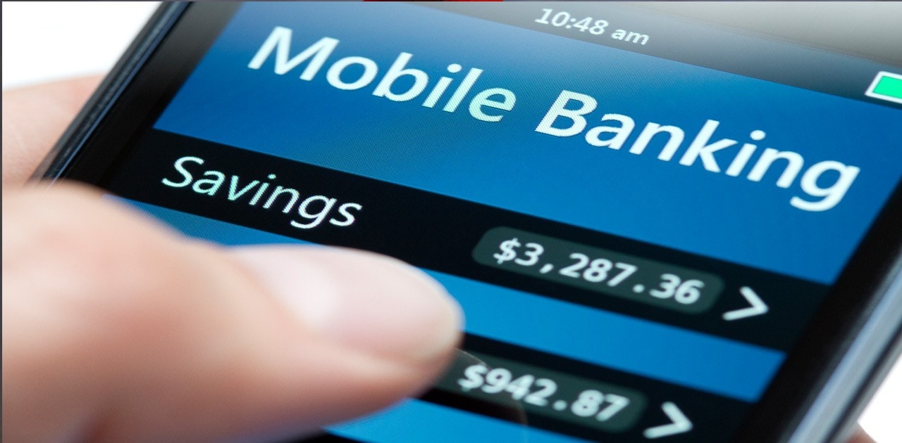 Mobile Banking on Smartphone Close-up