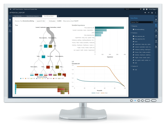 SAS® Visual Text Analytics auf einem Desktop-Monitor