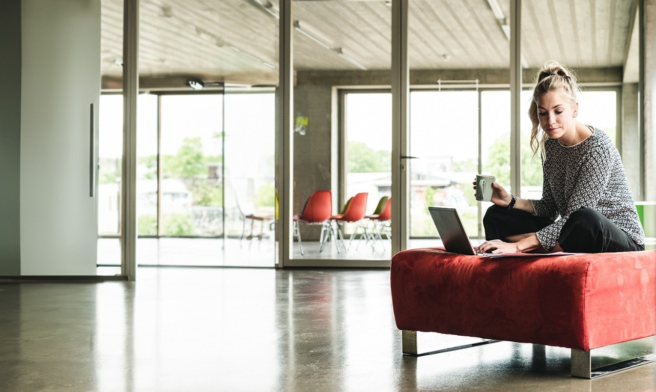 Young businesswoman working in modern office Young businesswoman working in modern office