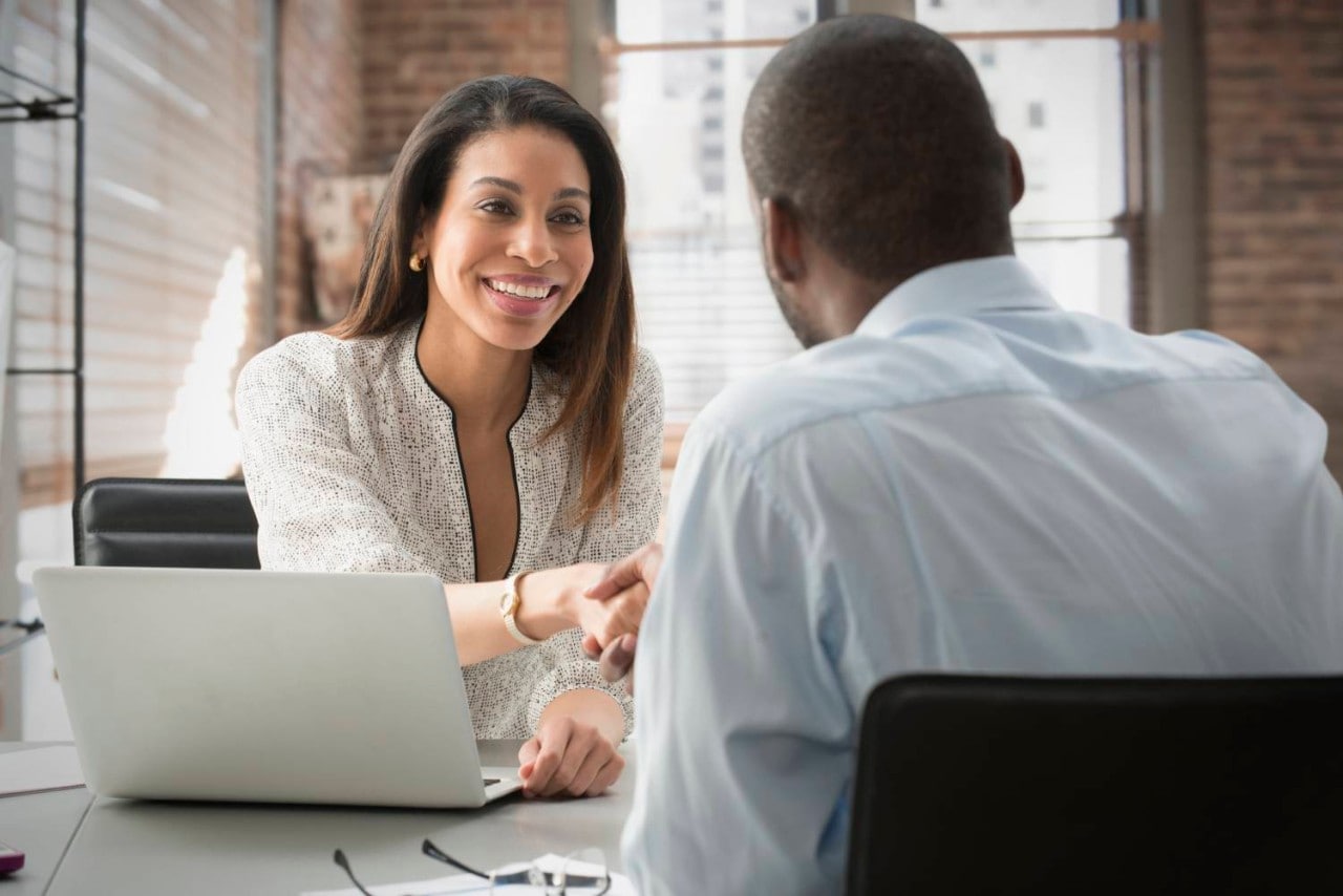 Business people talking in office