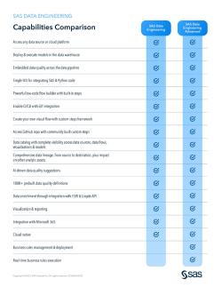 View SAS Data Engineering Capability Comparison Chart