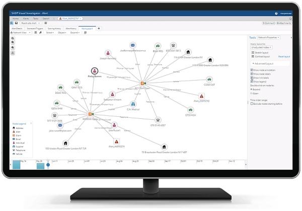 SAS Intelligence and Investigation Management auf dem Desktop-Monitor