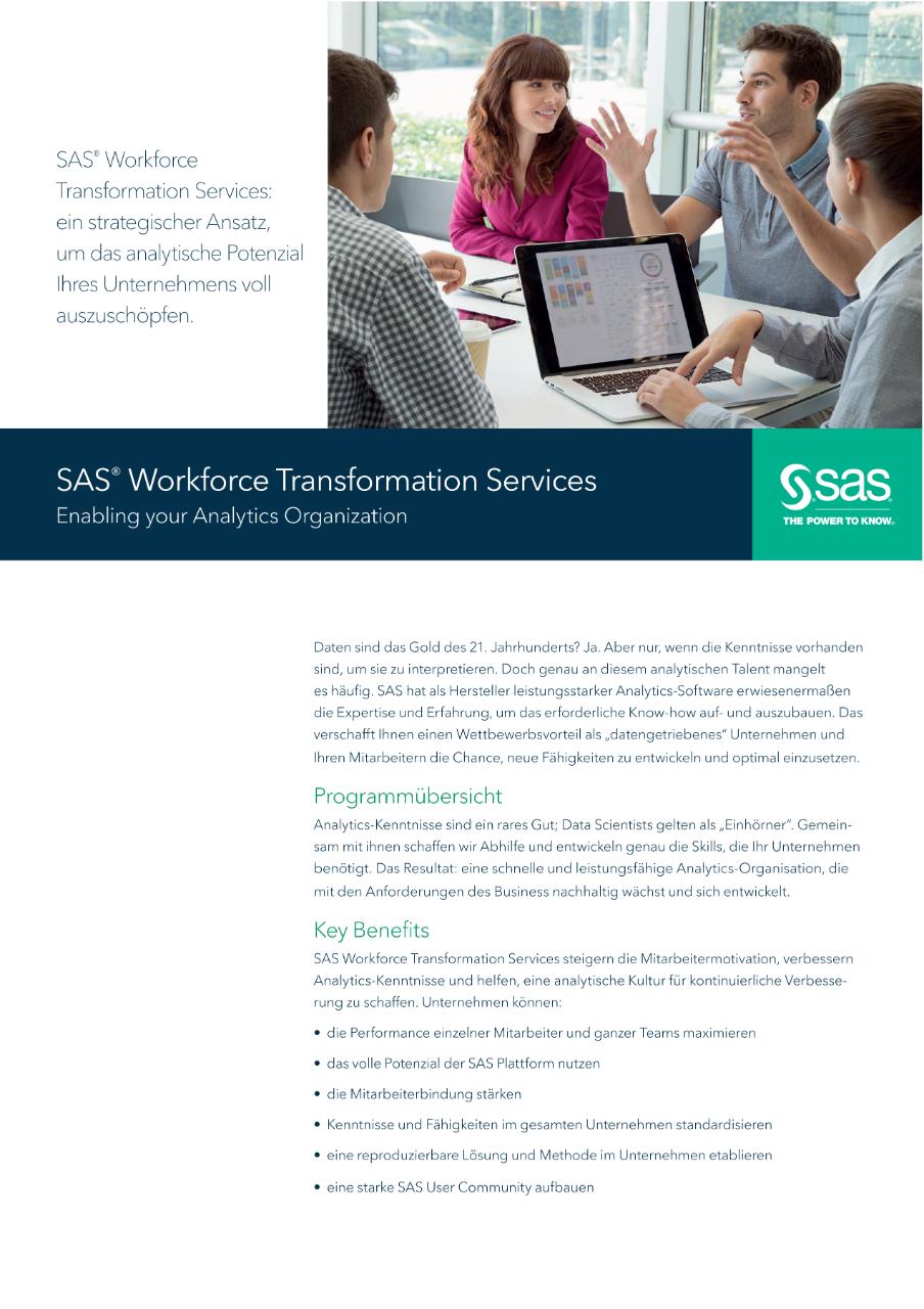 SAS® Workforce Transformation Services