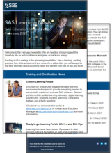 SAS Training Newsletter