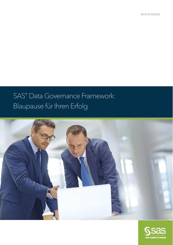 SAS® Data Governance Framework