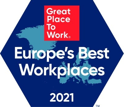 Great Place to Work Europe's Best Workplaces 2021 logo