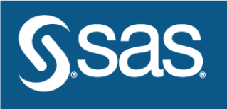 SAS logo, White