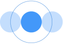 blue circles and half circles