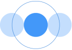 blue circles and half circles