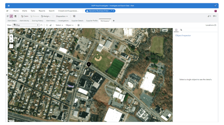 SAS Payment Integrity for Procurement supplier locator screenshot