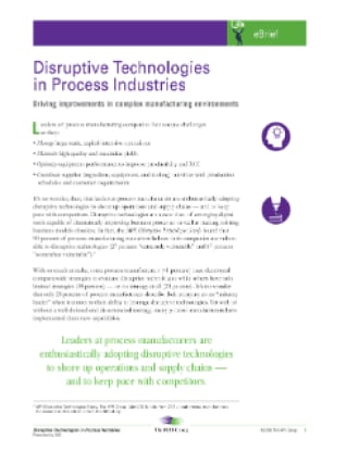Disruptive Technologies in Process Industries