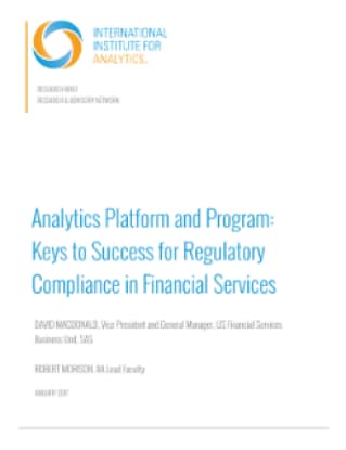 Analytics Platform and Program: Keys to Success for Regulatory Compliance in Financial Services