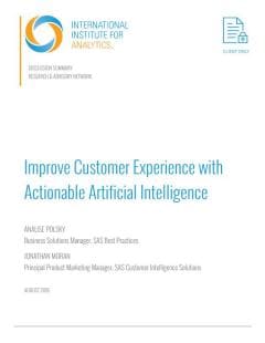 Improve Customer Experience with Actionable Artificial Intelligence 