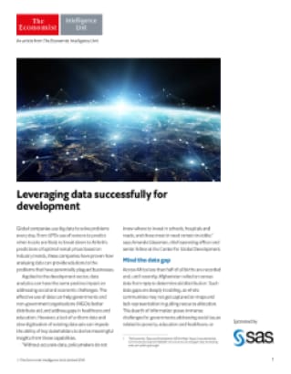 Leveraging data successfully for development