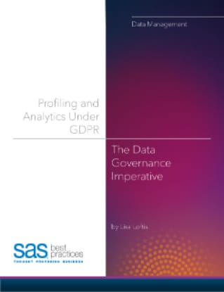 Profiling and Analytics under GDPR: Staying on the Right Side of the Regulation with Data Governance