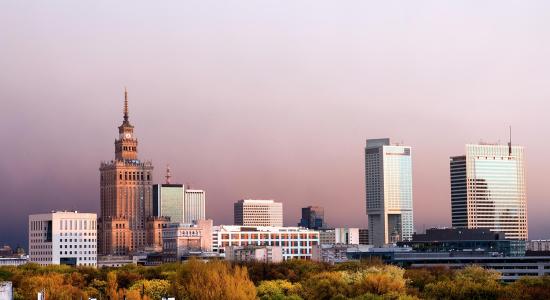 Poland Warsaw skyline