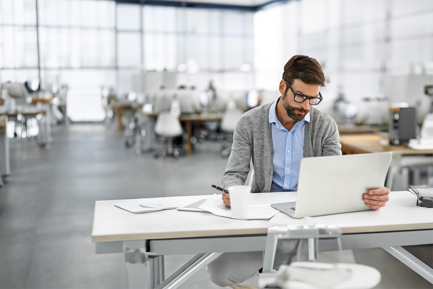 Analyst working on computer crime