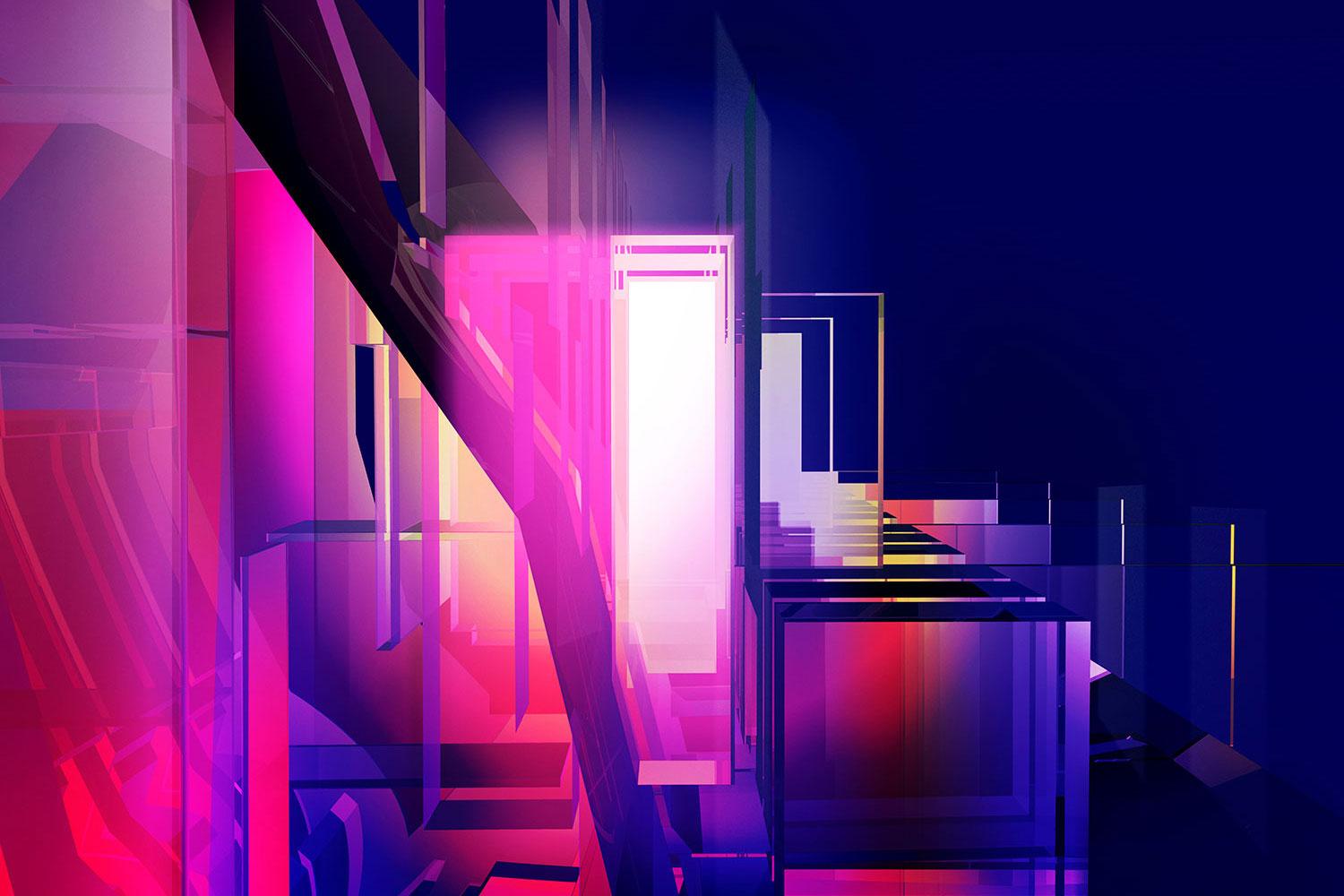 Abstract pink to blue rectangles Abstract pink to blue rectangles