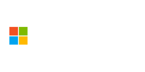 Microsoft Azure logo white text on one line