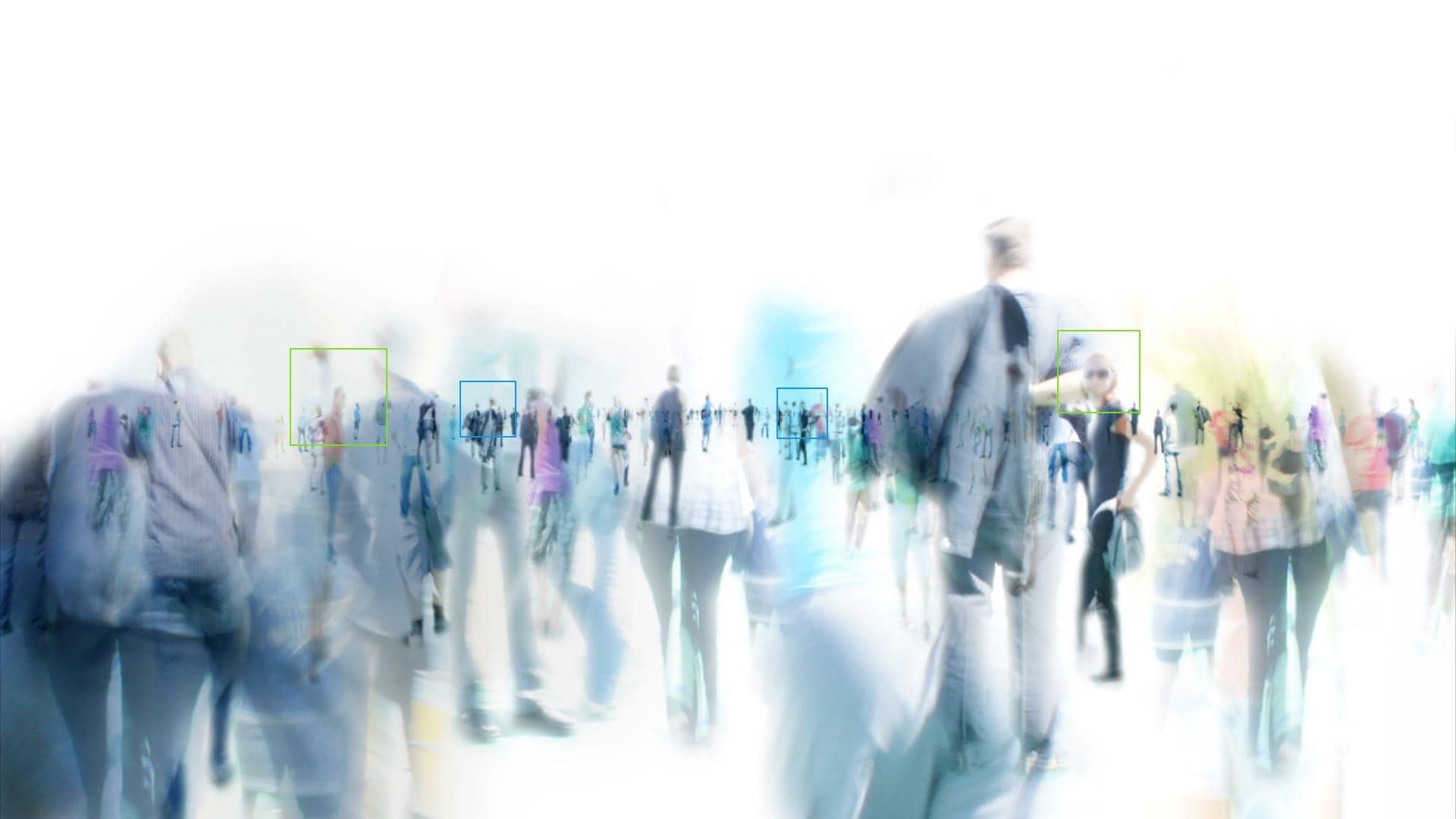 Crowds of people walking