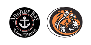 Anchor Bay and Armada Area School District logos together