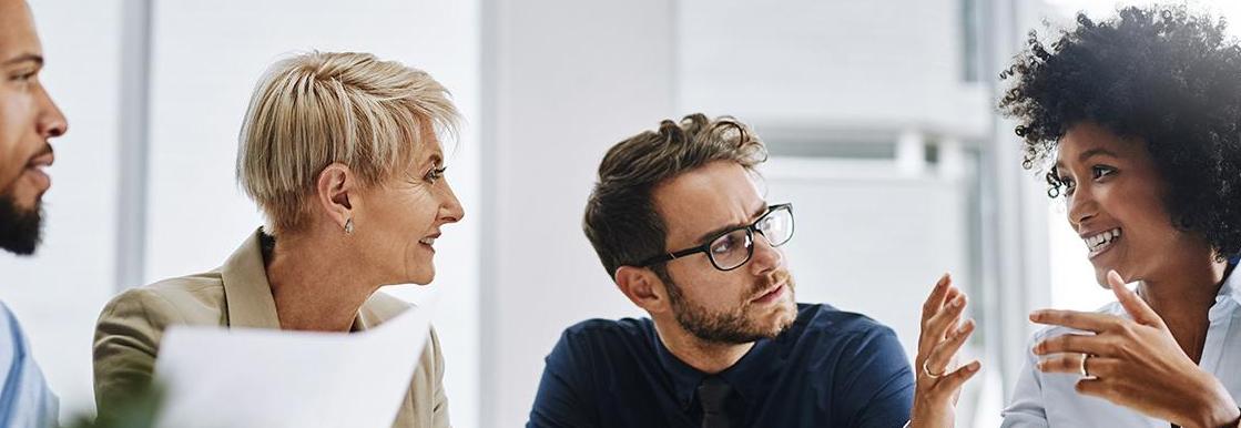 Two business professionals in a meeting Two business professionals in a meeting