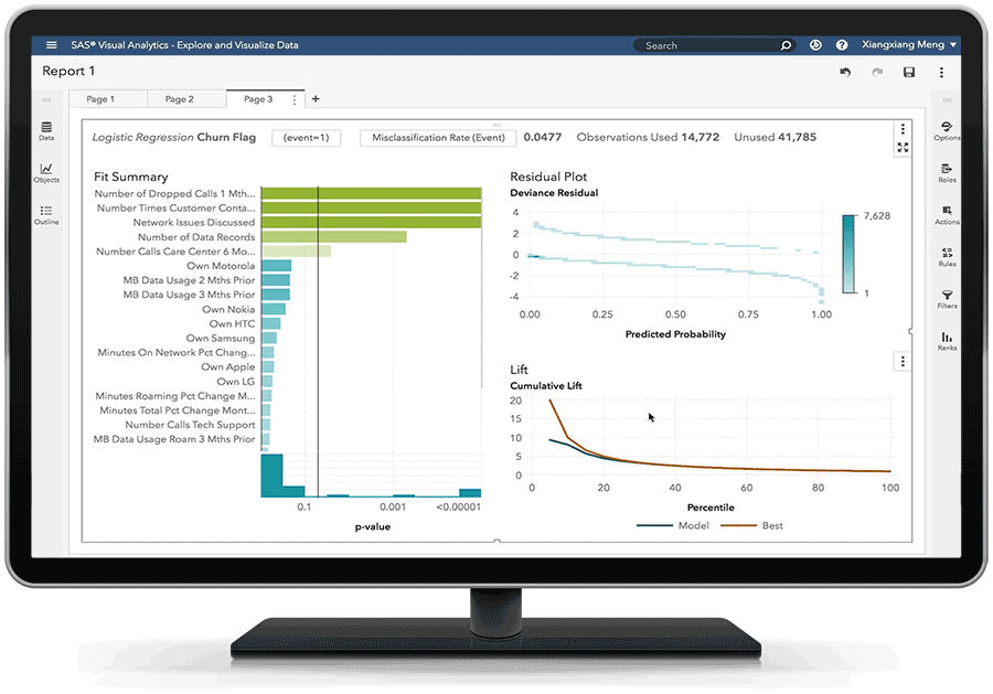 SAS® Visual Statistics - logistics regression SAS® Visual Statistics - logistics regression