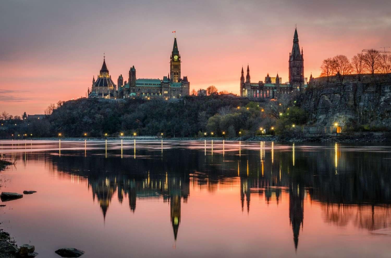 Ottawa river at sunrise