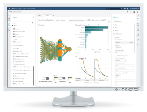 SAS® Visual Data Mining and Machine Learning on desktop - interactive neural network