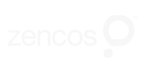 Zencos logo in white