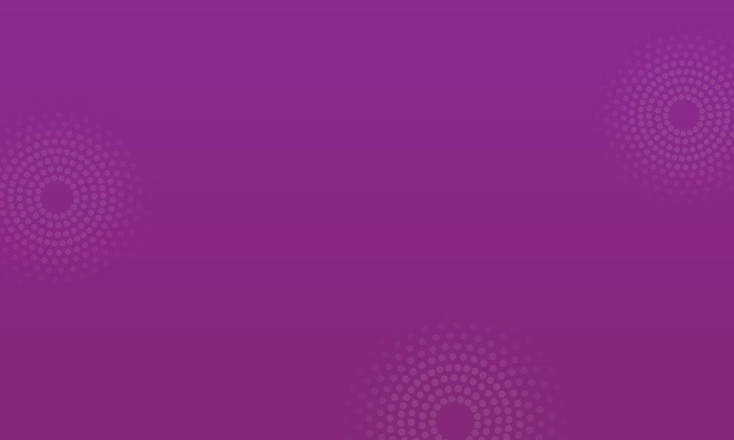 White dots in a circular design on a plum background