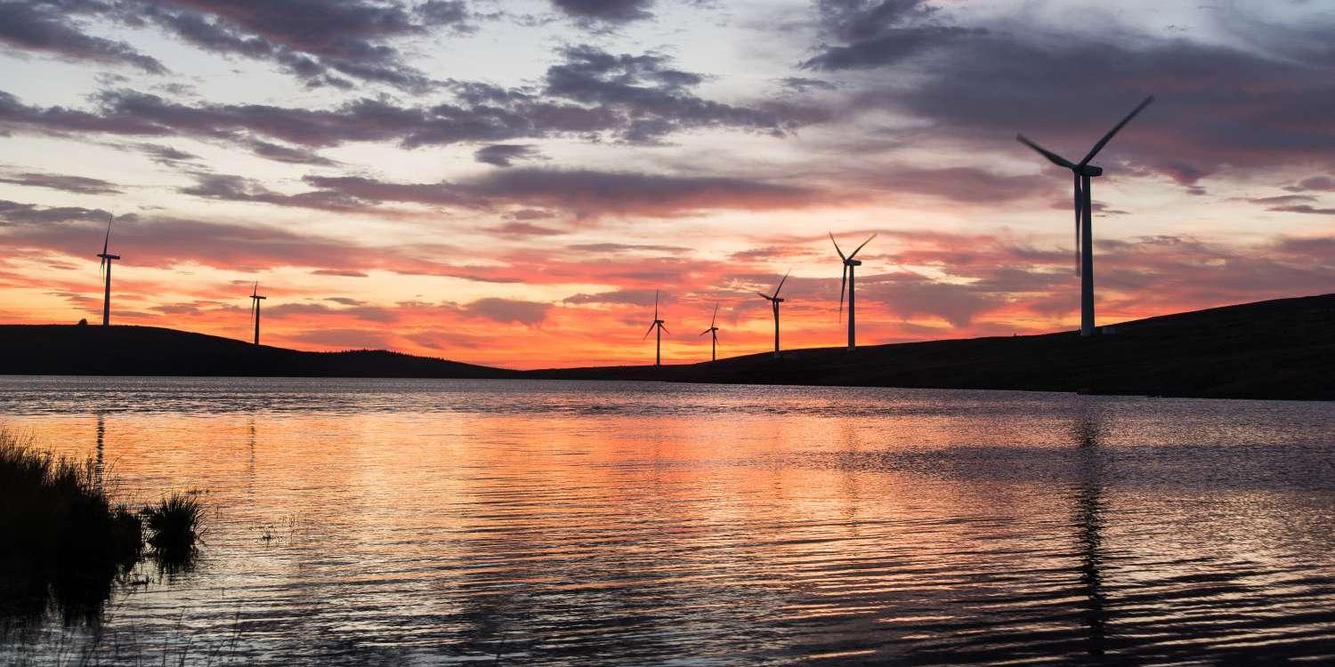Sunset Wind Turbines