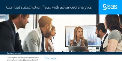 Combat subscription fraud with advanced analytics