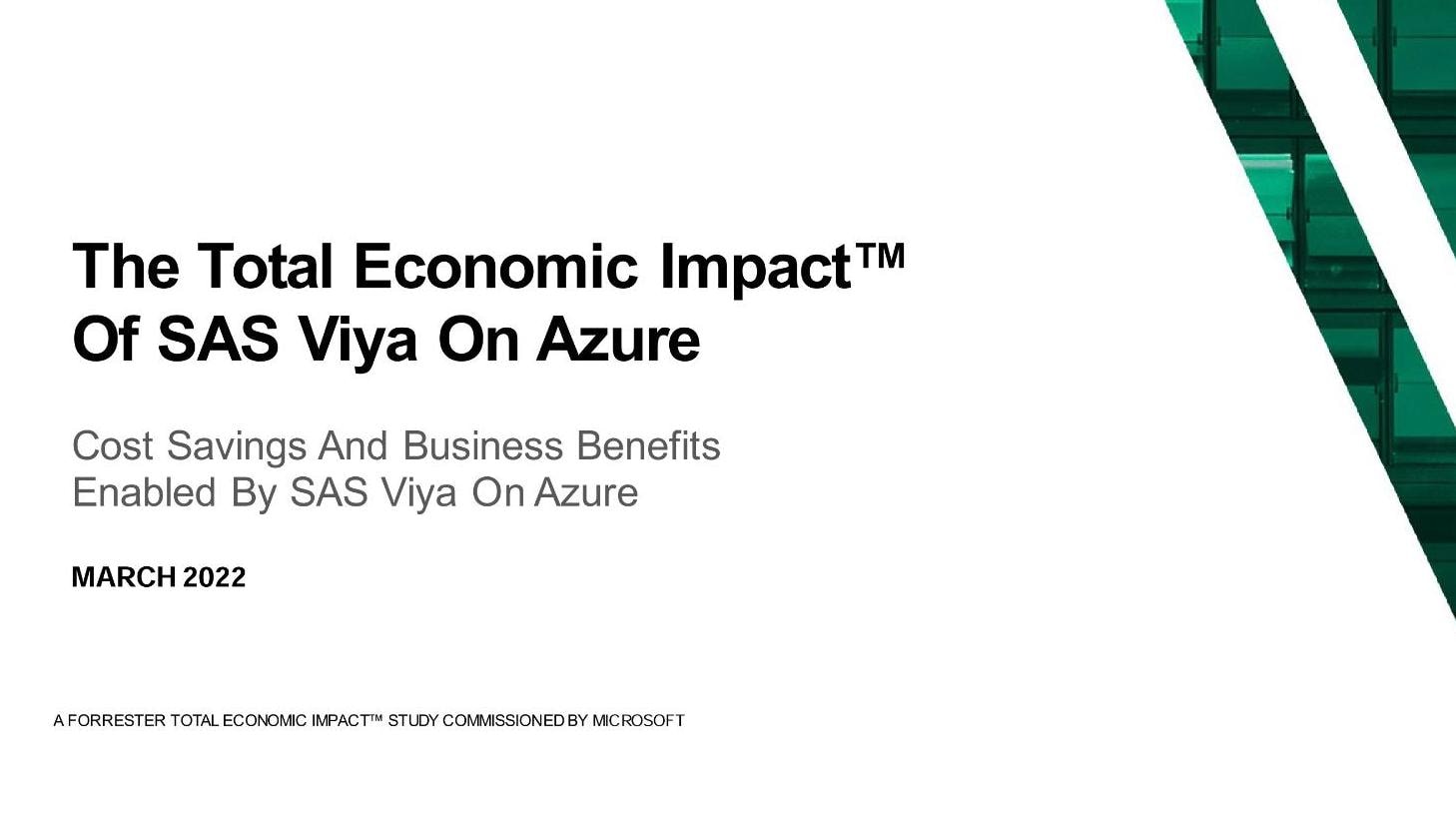 The Total Economic Impact™ of SAS® Viya® on Azure