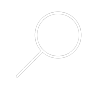 Magnifying glass icon white