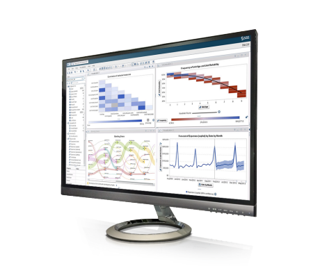 SAS Visual Analytics screenshot on monitor