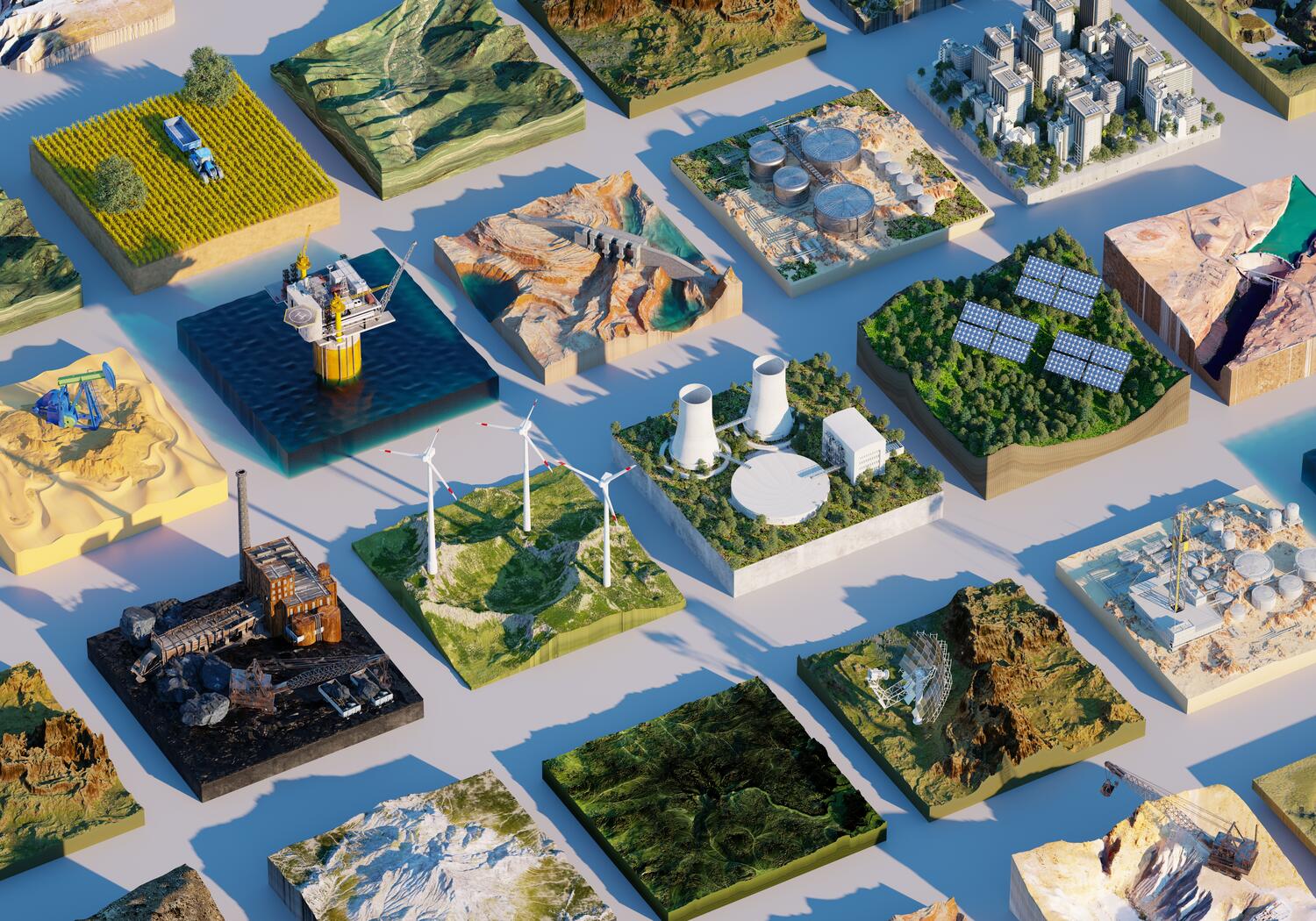 Multiple cross sections of different environments