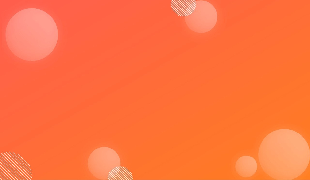 Orange gradient with circles