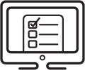 Checklist on Monitor Screen - Icon