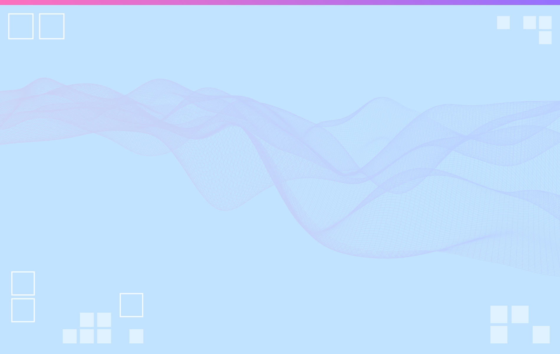 Light Blue Background With Purple Waves and White Squares