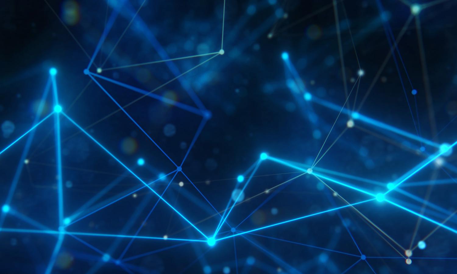 Network connection on blurred background Network connection on blurred background