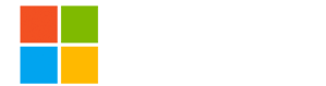 Microsoft Azure logo with stacked white type