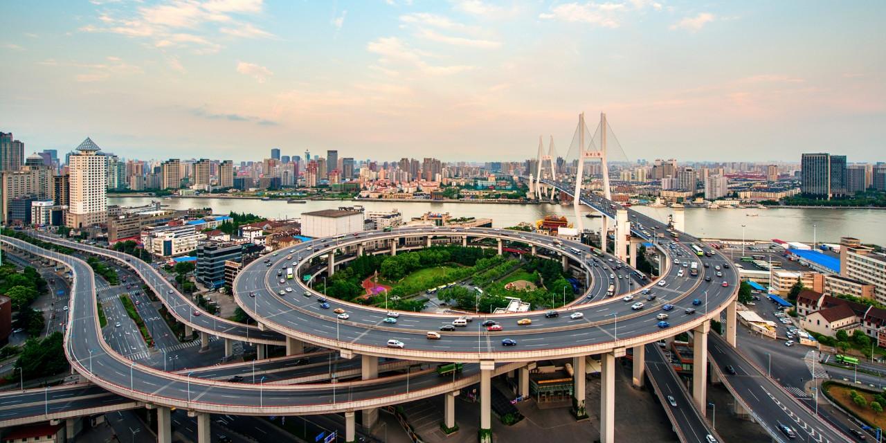 Aerial view of Shanghai Bridge